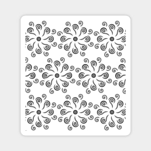 Swirl floral pattern Magnet