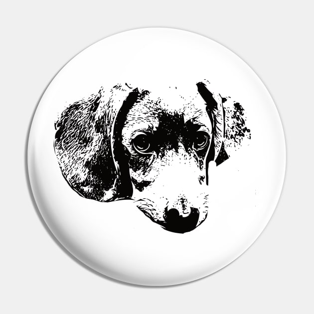 Dachshund Face Design - A Doxie Christmas Gift Pin by DoggyStyles