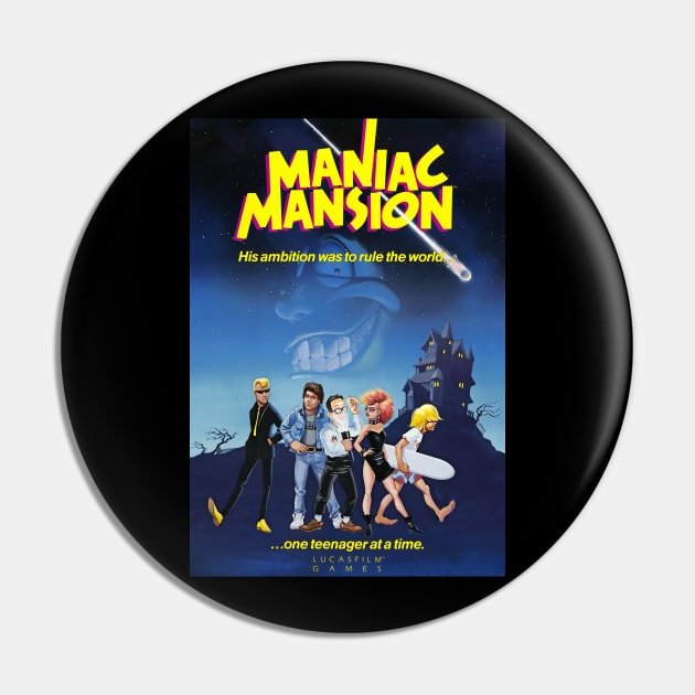 Maniac Mansion Pin by Retro8Bit Fashion Store