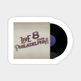 RETRO VINYL LIVE 8 CONCERT PHILLY Magnet