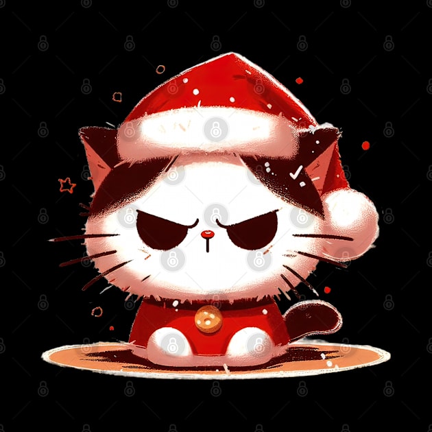 Grumpy christmas cat by Evgmerk