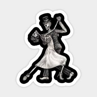 Sugar skull couple ballroom dancing celebration day of the dead. Magnet