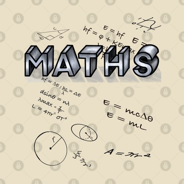 Maths formulae with the word maths in 3d by Artonmytee