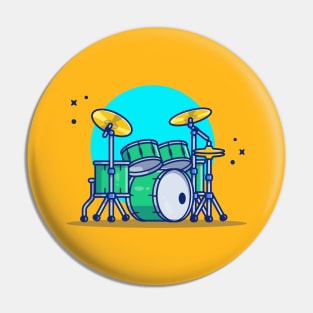 Drum Set Music Pin