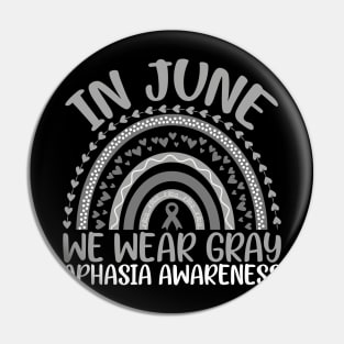 Aphasia Awareness In June We Wear Gray Aphasia Rainbow Pin