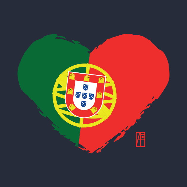 I love my country. I love Portugal. I am a patriot. In my heart, there is always the flag of Portugal by ArtProjectShop