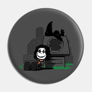 Cute Funny Brandon Lee Cult 90's Movie Cartoon Parody Pin