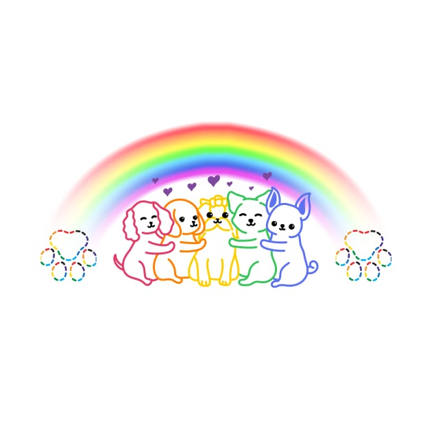 Rainbow Dogs by Chahrazad's Treasures