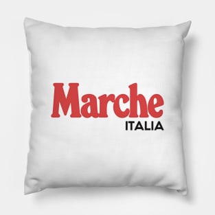 Marche // Italia Typography Region Design Pillow