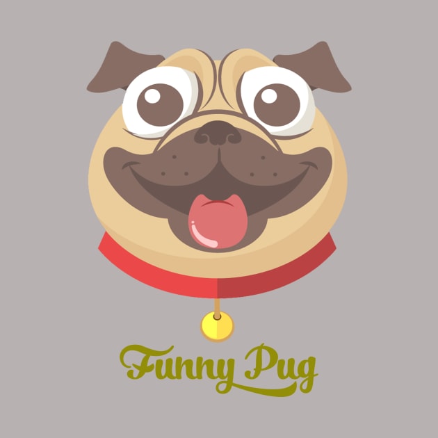 Funny pug face by This is store
