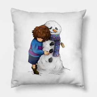 Happy Snowman Pillow