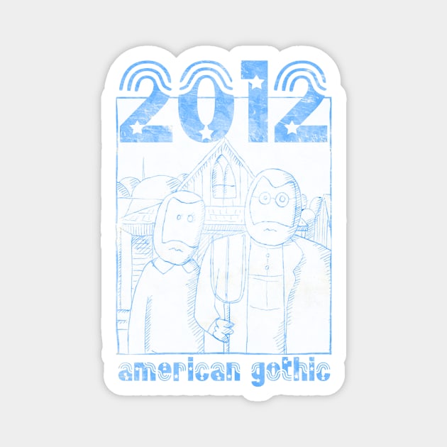 American Gothic 2012 - Vintage Magnet by PaulWebster