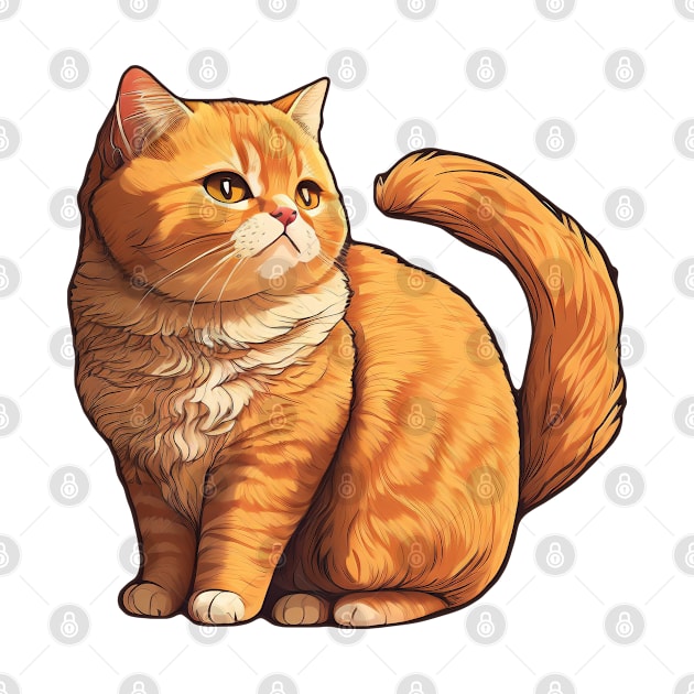 Fluffy Ginger Cat by Birdbox