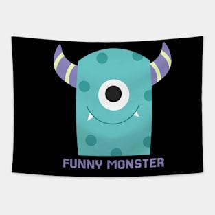 funny one eye monster Tapestry