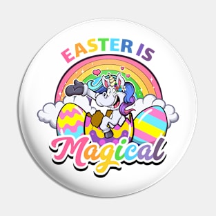 Easter Is Magical Cartoon Pin