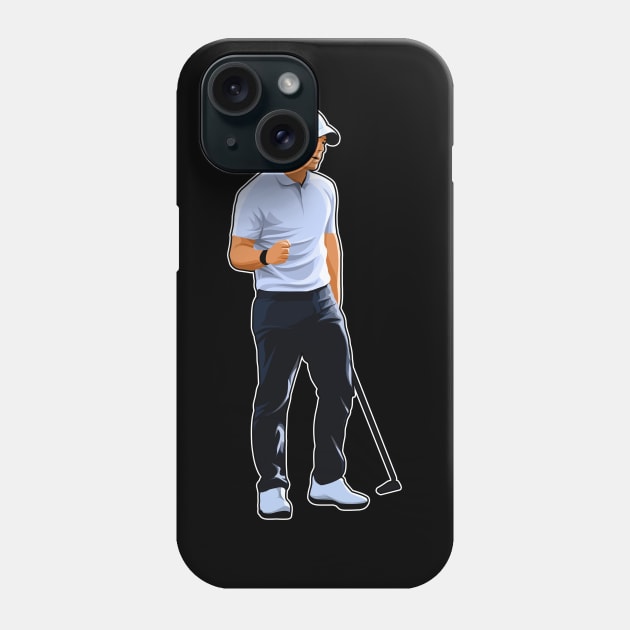 Rory McIlroy Victory Phone Case by RunAndGow