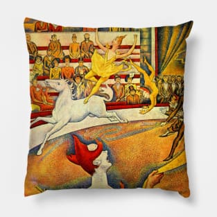 The Circus by Georges Seurat Pillow