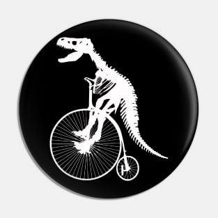 T rex fossil ride a vintage bike Pin