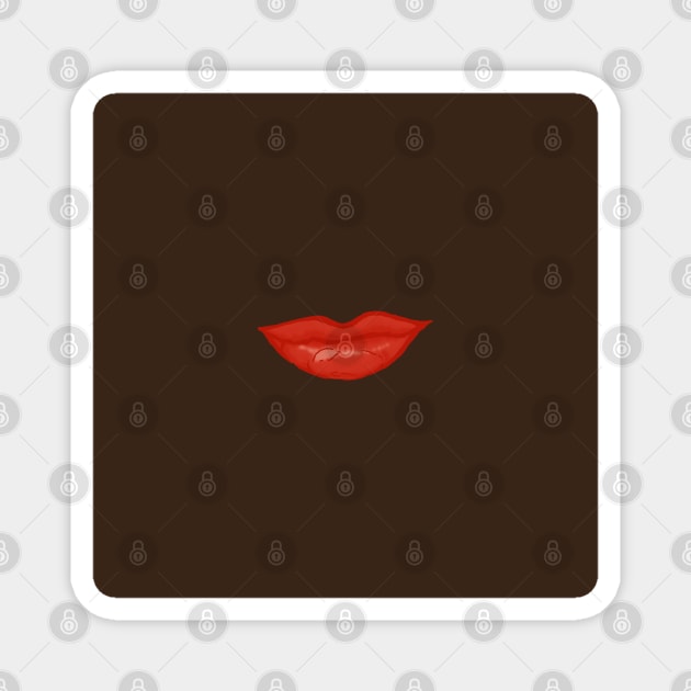 Lips: Espresso Magnet by WickedFaery