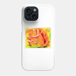 Orange Flame Rose Phone Case