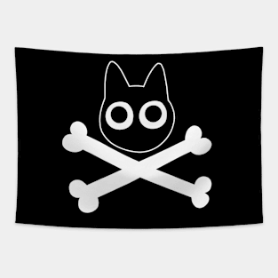 Black Cat Pirate Tapestry