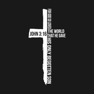 For God So Loved the World Cross, Christian, Faith T-Shirt