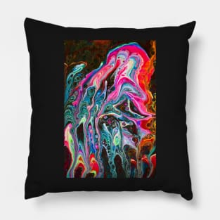 Momma & Baby Octopuses - Fluid Art Pillow