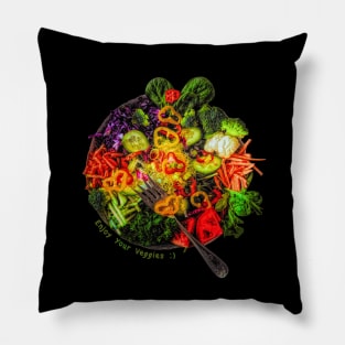 Enjoy Your Veggies Plate 3D Pillow