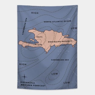 Hispaniola Weather map Tapestry