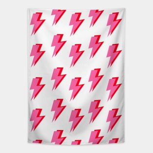 Pink and Red Lightning Bolt Pattern Tapestry