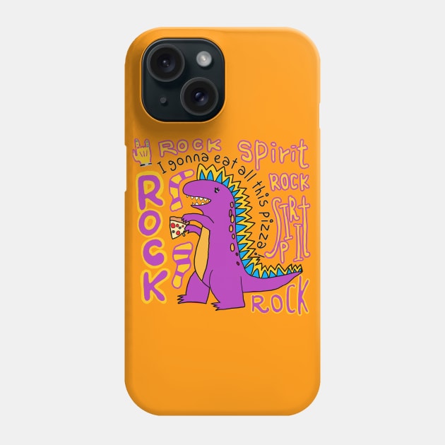 rock spirit, dinosaur Phone Case by zzzozzo