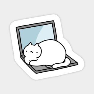 Laptop Cat Magnet