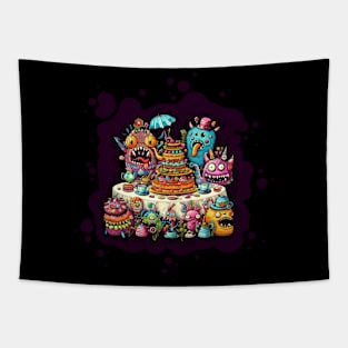 Monster Cake Party Tapestry