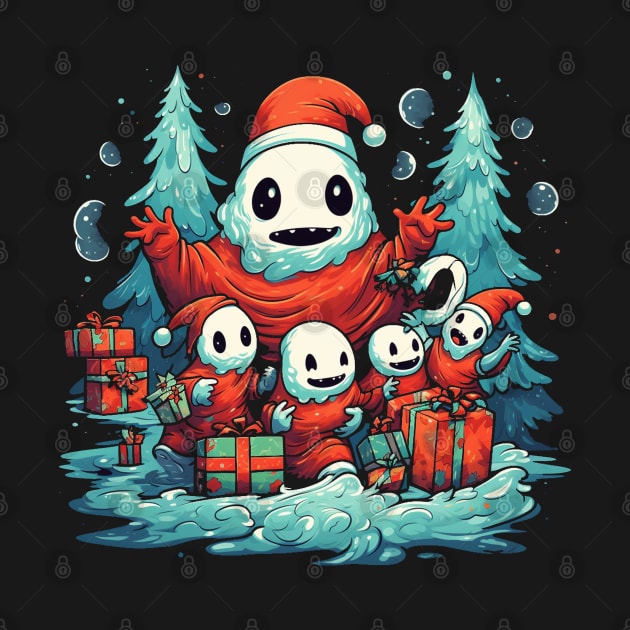 Kawaii Ghosts for Christmas by tatadonets