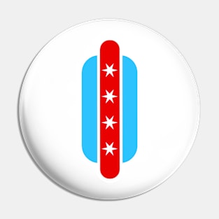 Chicago Hot Dog Flag Pin