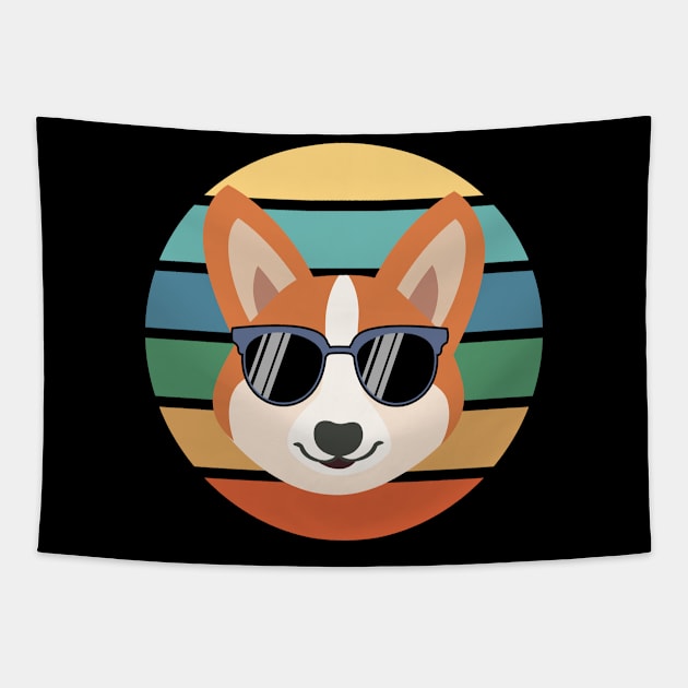 Cool retro dog Tapestry by Ericokore