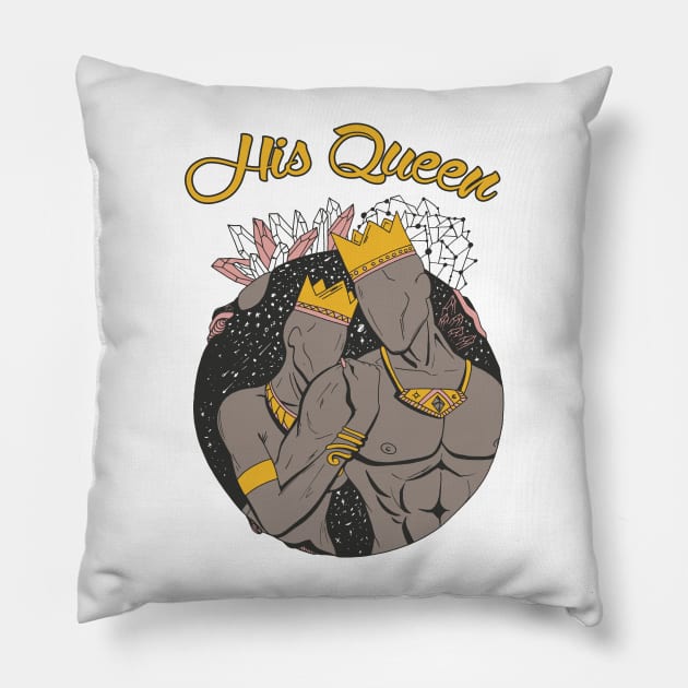 King and Queen Of The Stars - Treasure Brown His Queen Pillow by kenallouis