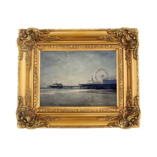 Vintage Santa Monica Pier framed Painting T-Shirt