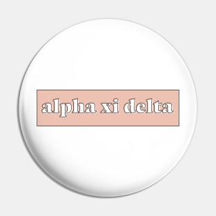 A Xi D Simple Peach Text Pin