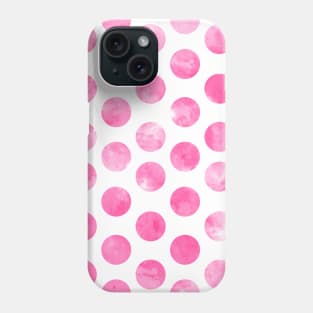 Pink Polka Dots Pattern Watercolor Abstract Cute  Girly Pretty Trendy Design Phone Case