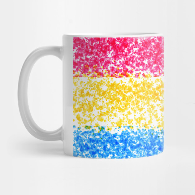 Pansexual Flag Painted Design Pansexual Flag Mug Teepublic
