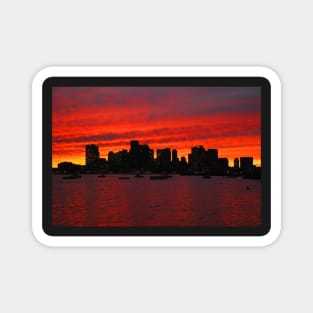 Boston City Sunset Magnet