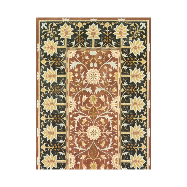 Floral Textile Rug Design by William Morris by MasterpieceCafe