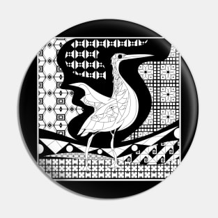 agami heron egret bird the mexican talavera pattern in ecopop garza art Pin