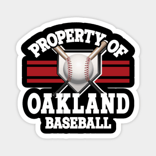 Proud Name Oakland Graphic Property Vintage Baseball Magnet