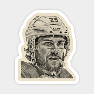 Leon Draisaitl COmics Vintage Black Magnet