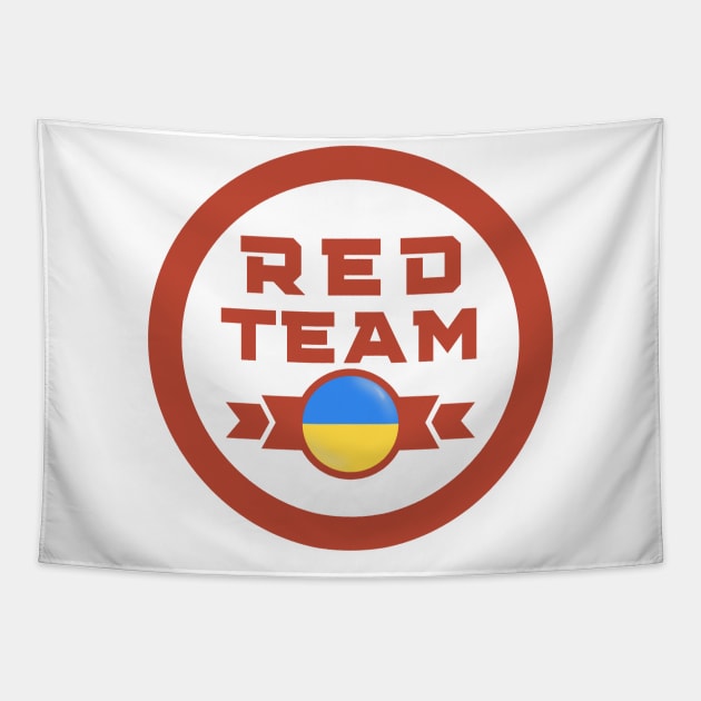 Cybersecurity Red Team Ukraine Gamification Badge CTF Tapestry by FSEstyle