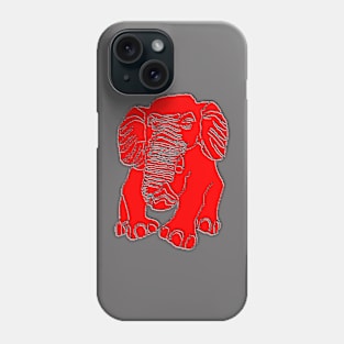 Elephant silhouette Siluet 3D 大象 elefant pixelart Phone Case