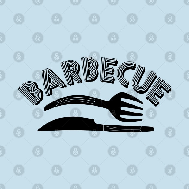 Barbecue Curved Knife and Fork by Barthol Graphics