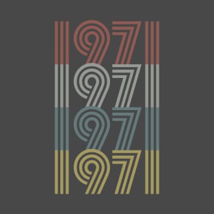 1971 Birth Year Retro Style T-Shirt